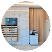 信件收發區及影印區